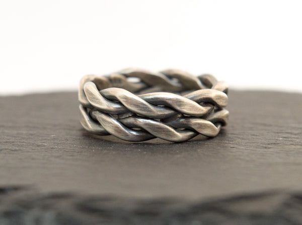 μεγάλο ανδρικό δαχτυλίδι χειροποίητο ασημένιο