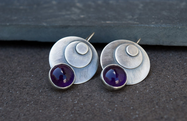 σκουλαρικια αμεθυστος