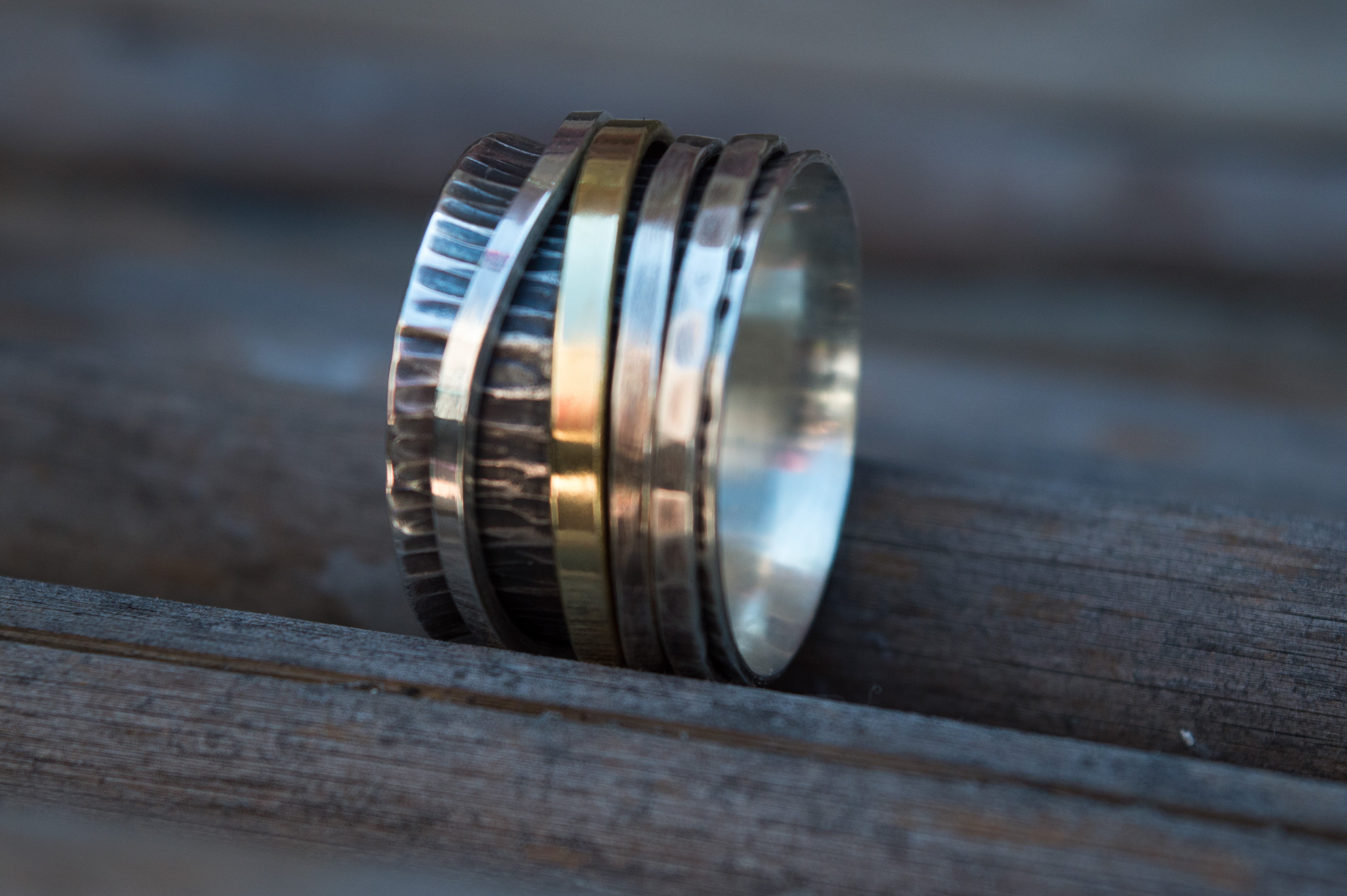 δαχτυλίδι spinner ασημένιο χειροποίητο