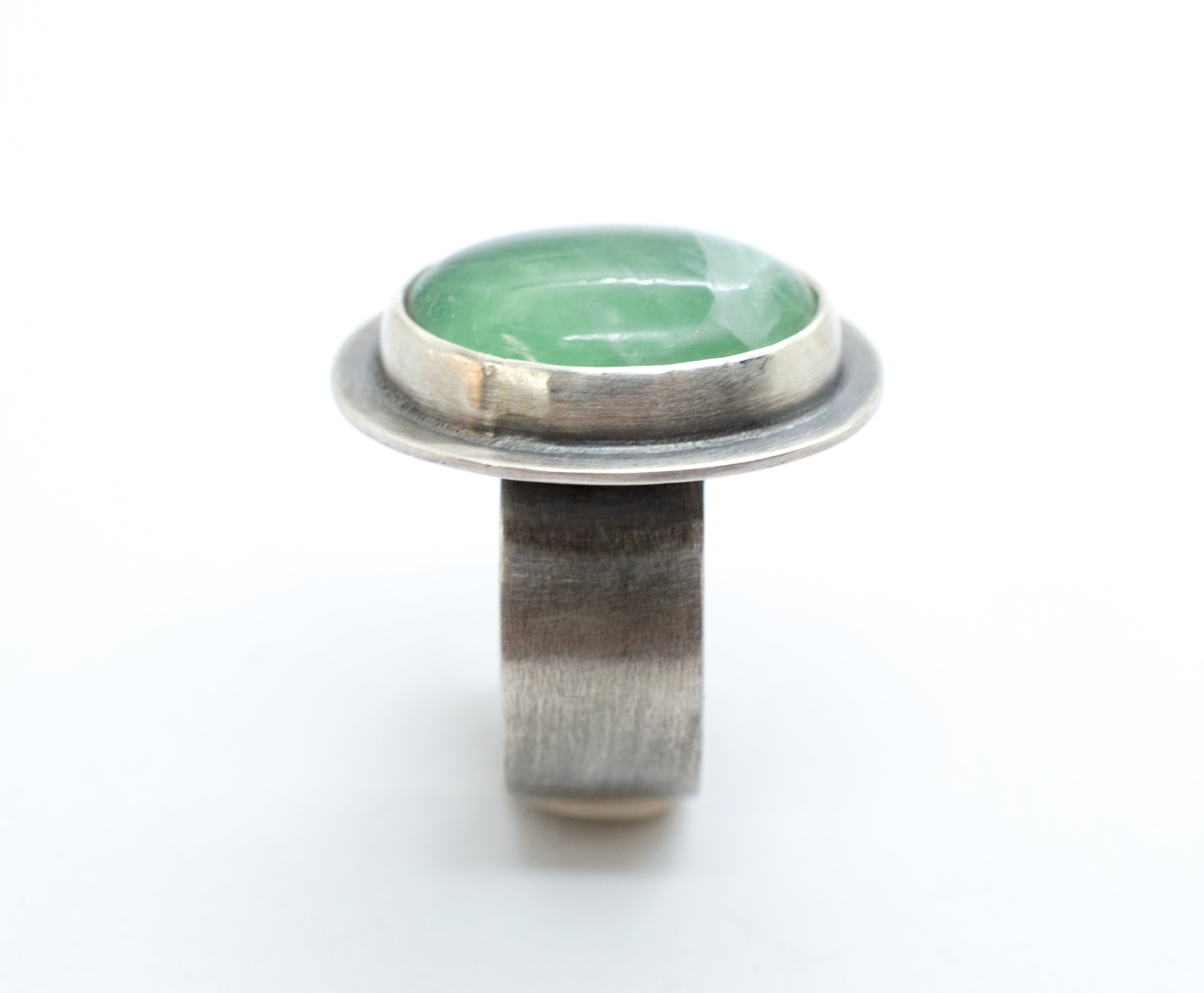 Ασημένιο δαχτυλίδι 925 με Πράσινο Φθορίτη (Green Flourite)