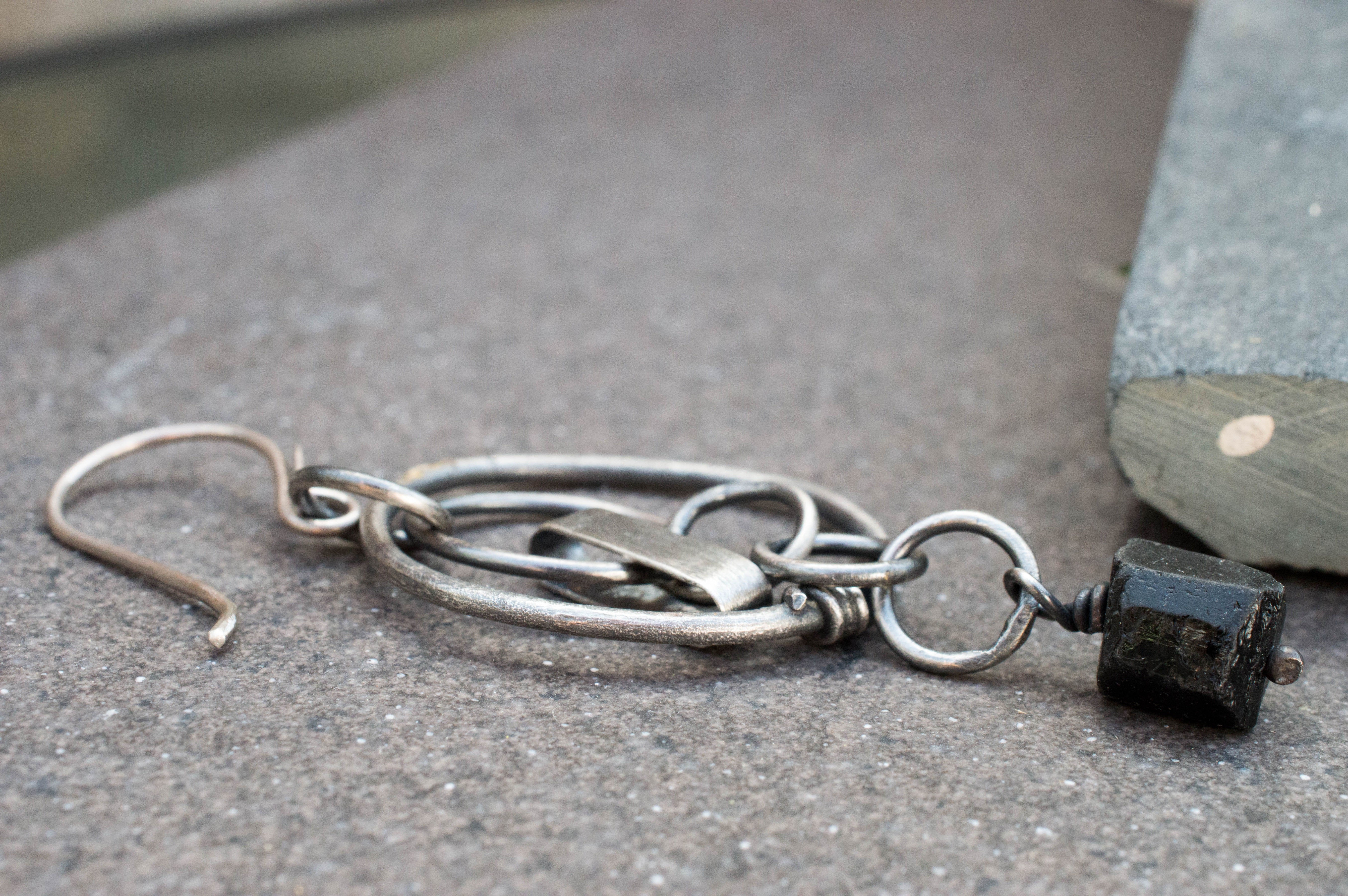 Κρεμαστά ασημένια σκουλαρίκια