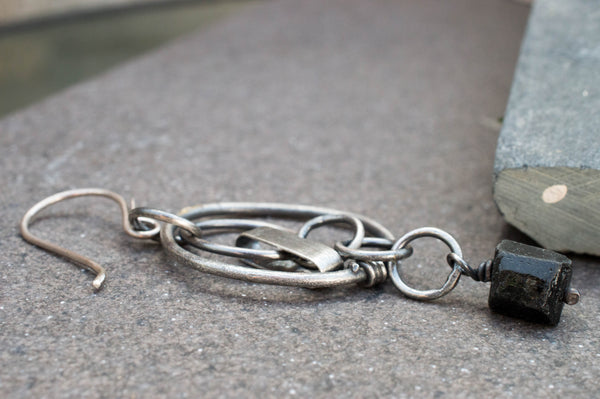 Κρεμαστά ασημένια σκουλαρίκια