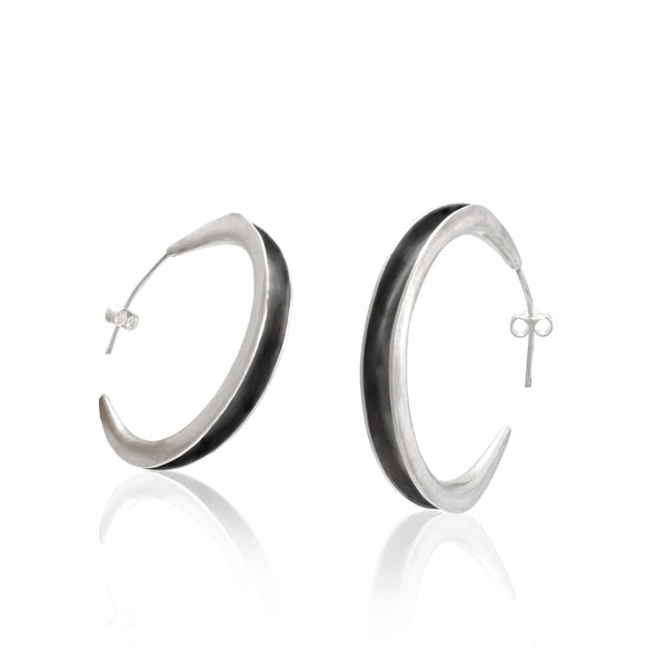 Ασημένια Σκουλαρίκια Κρίκοι 40χιλ – Minimal Στυλ | Silverstro