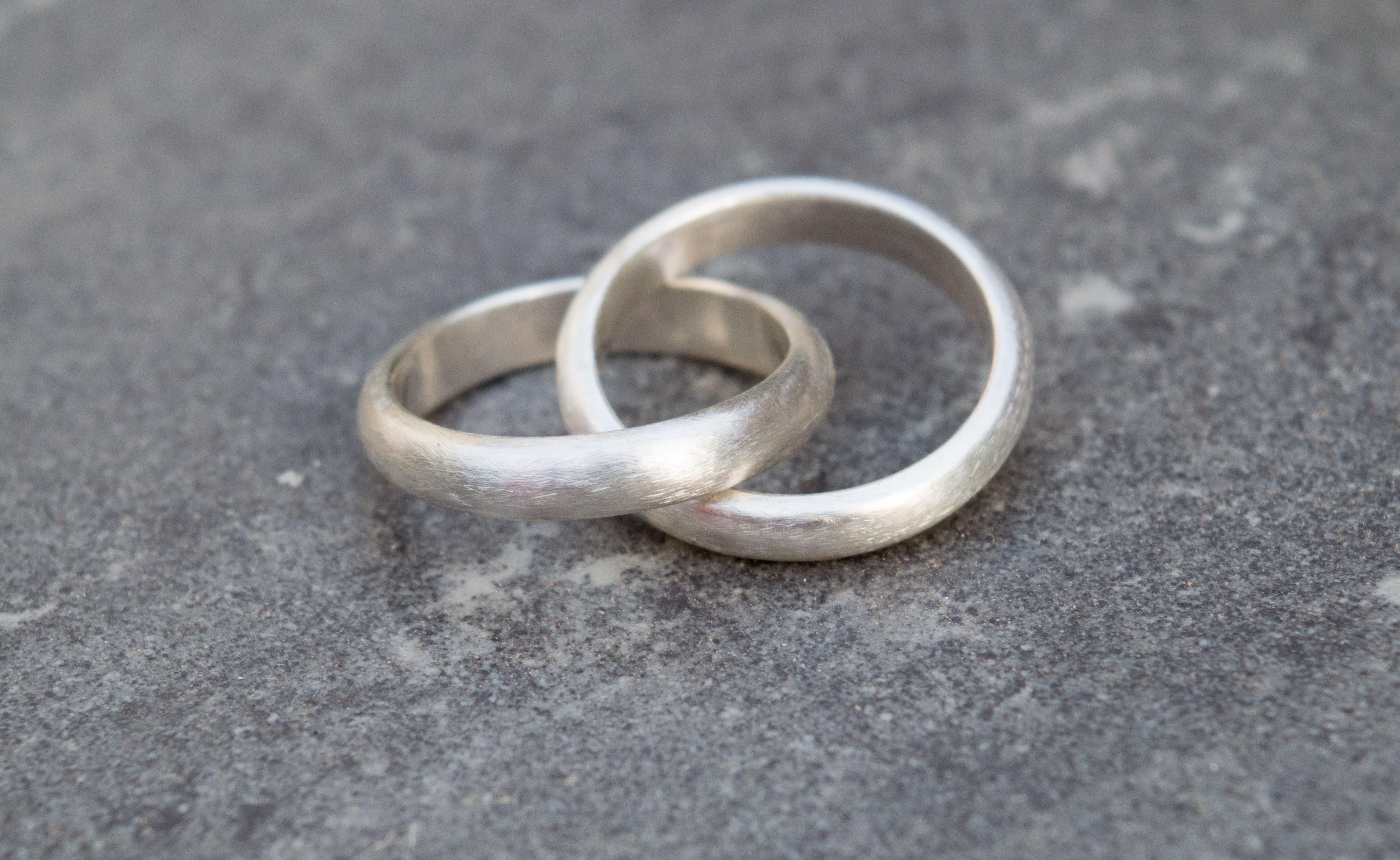 Ασημένιο διπλό δαχτυλίδι unisex