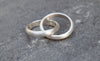 Silver unisex double ring