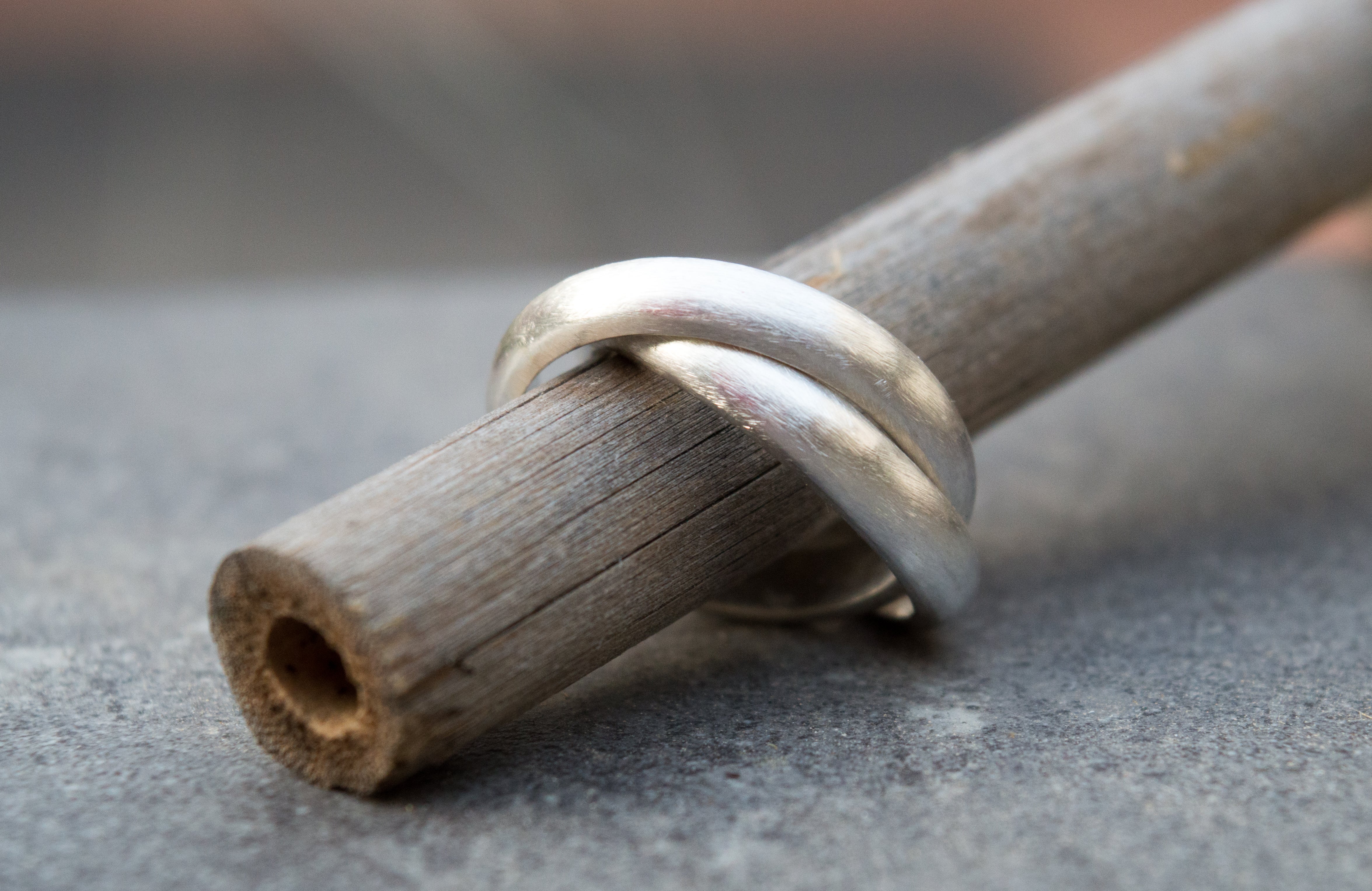 Ασημένιο διπλό δαχτυλίδι unisex