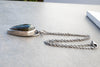 Silver necklace with Labradorite