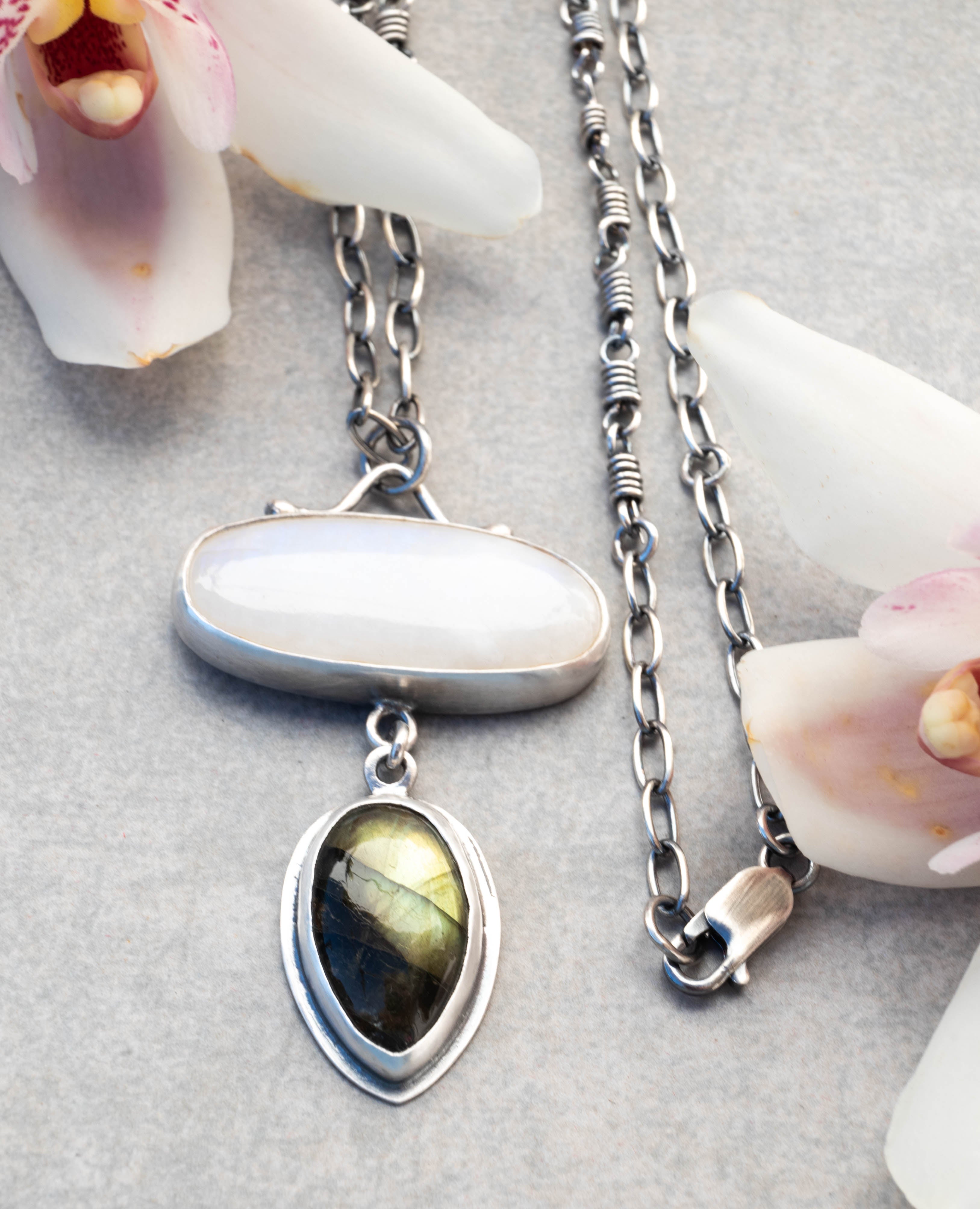 χειροποιητο ασημενιο κολιε