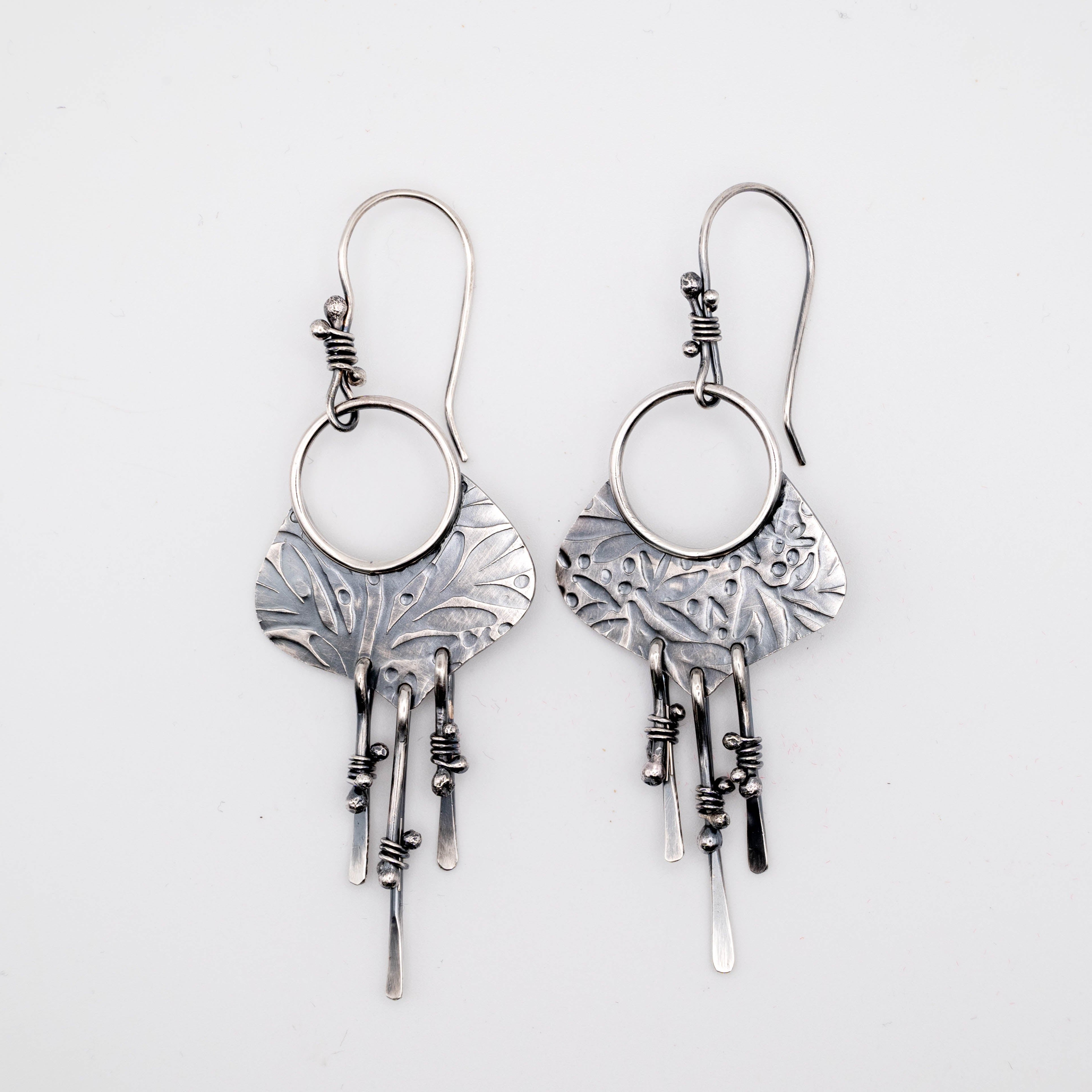 χειροποιητα σκουλαρικια απο ασημι boho