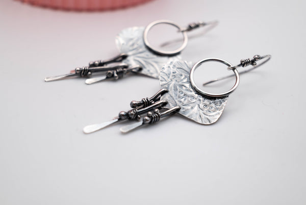 ασημενια χειροποίητα σκουλαρικια 925