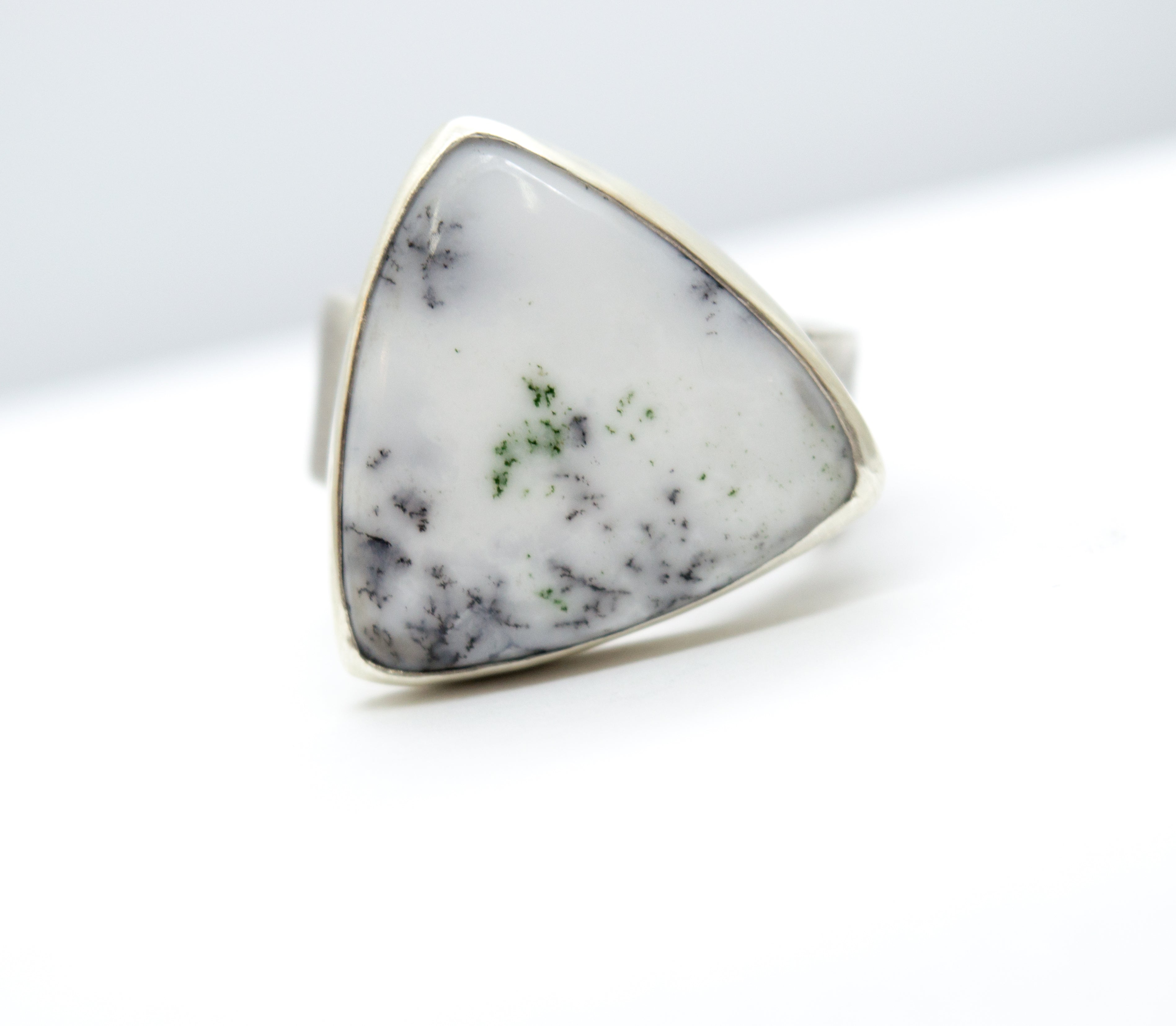 Ασημένιο δαχτυλίδι με Δενδρίτη Αχάτη (Dendritic Agate) - SILVERstro Κοσμήματα