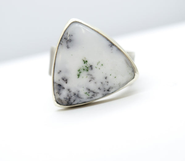 Ασημένιο δαχτυλίδι με Δενδρίτη Αχάτη (Dendritic Agate) - SILVERstro Κοσμήματα