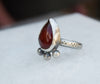 Ασημένιο δαχτυλίδι με κόκκινο Αχάτη(Red Agate) - SILVERstro Κοσμήματα