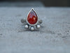 Ασημένιο δαχτυλίδι με κόκκινο Αχάτη(Red Agate) - SILVERstro Κοσμήματα