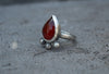 Ασημένιο δαχτυλίδι με κόκκινο Αχάτη(Red Agate) - SILVERstro Κοσμήματα