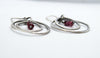 Ασημένια σκουλαρίκια με Red Garnet (Κόκκινο Γρανάτη) - SILVERstro Κοσμήματα