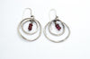 Ασημένια σκουλαρίκια με Red Garnet (Κόκκινο Γρανάτη) - SILVERstro Κοσμήματα