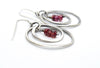 Ασημένια σκουλαρίκια με Red Garnet (Κόκκινο Γρανάτη) - SILVERstro Κοσμήματα