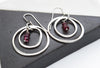 Ασημένια σκουλαρίκια με Red Garnet (Κόκκινο Γρανάτη) - SILVERstro Κοσμήματα