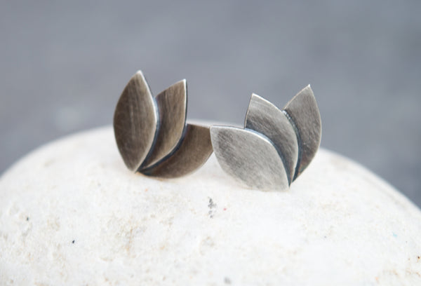Ασημένια σκουλαρίκια καρφωτά - SILVERstro Κοσμήματα
