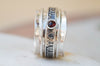 Spinner Δαχτυλίδι Ασήμι 925 με Red Garnet - SILVERstro Κοσμήματα