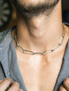 Ασημένιο κολιέ χειροποίητο "συνδετήρας" UNISEX - SILVERstro Κοσμήματα