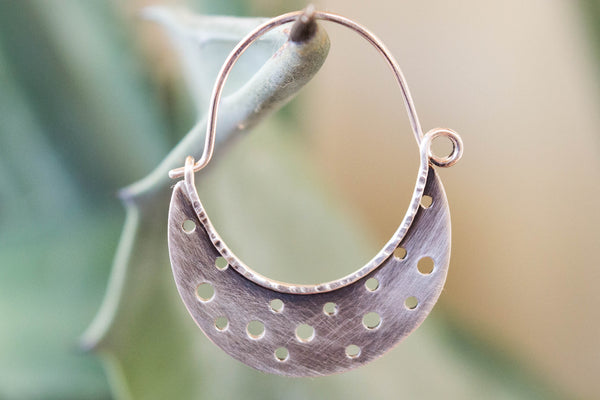 πρωτότυποι κρίκοι σκουλαρίκια ασημένια χειροποίητα 