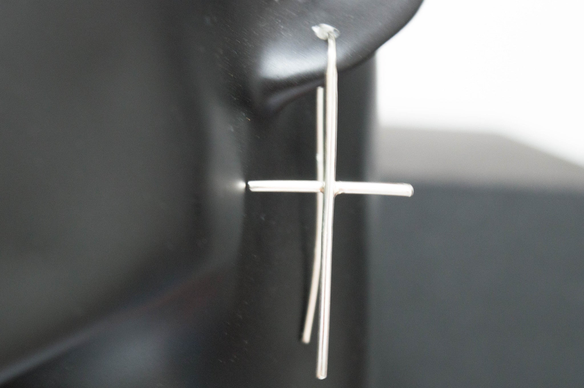 Ασημένια σκουλαρίκια σταυρός