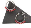 Κρίκοι ασημένιοι με Κόκκινο Κοράλλι(red coral) - SILVERstro Κοσμήματα