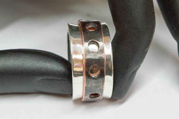 Ασημένιο spinner δαχτυλίδι από Ασήμι και Χαλκό - SILVERstro Κοσμήματα