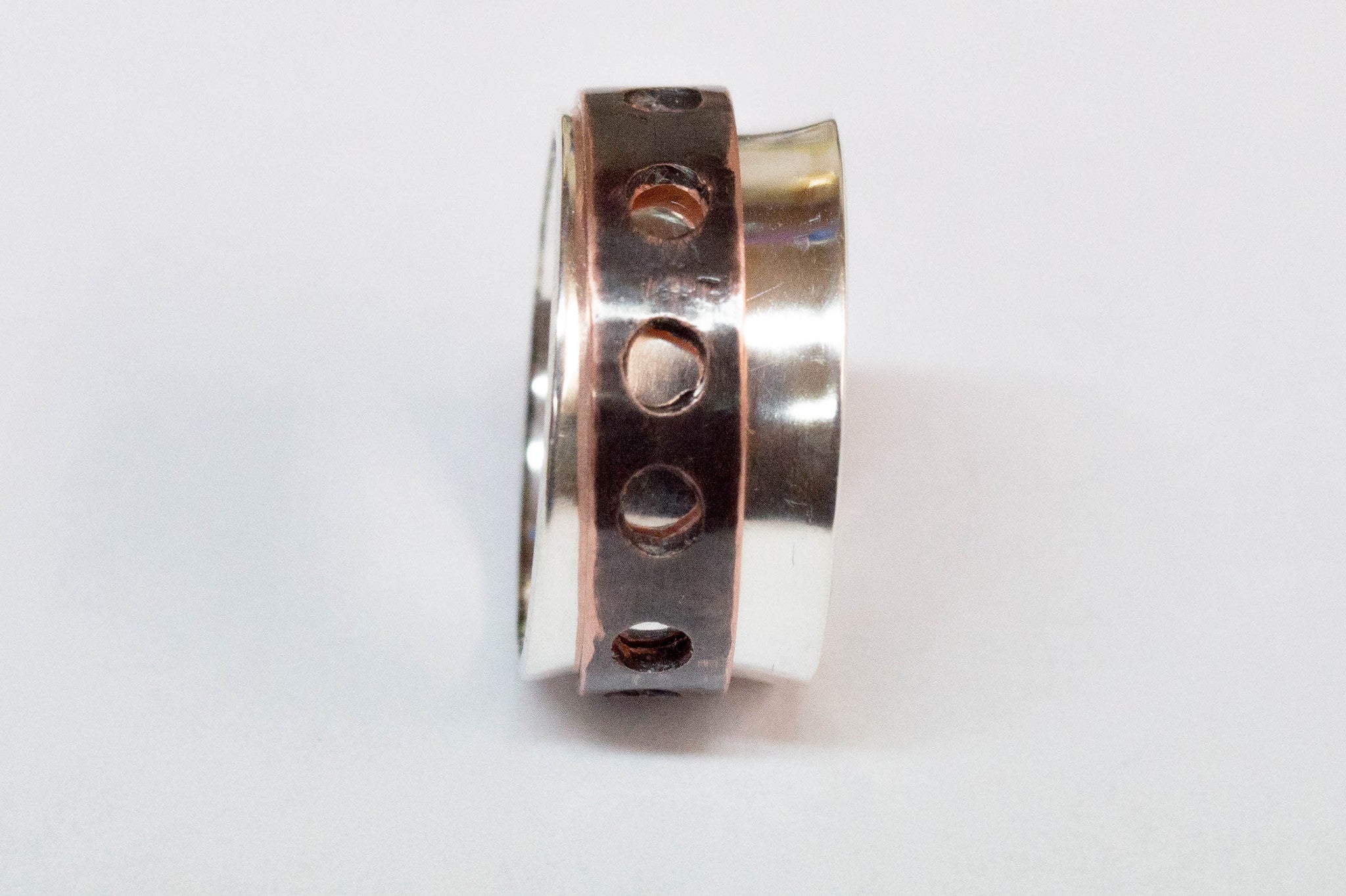 Ασημένιο spinner δαχτυλίδι από Ασήμι και Χαλκό - SILVERstro Κοσμήματα