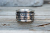 Spinner δαχτυλίδι ασήμι 925 οξειδωμένο unisex – κάτω όψη – SILVERstro