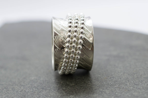 Βαρύ ασημένιο spinner δαχτυλίδι – artisan χειροποίητο – SILVERstro