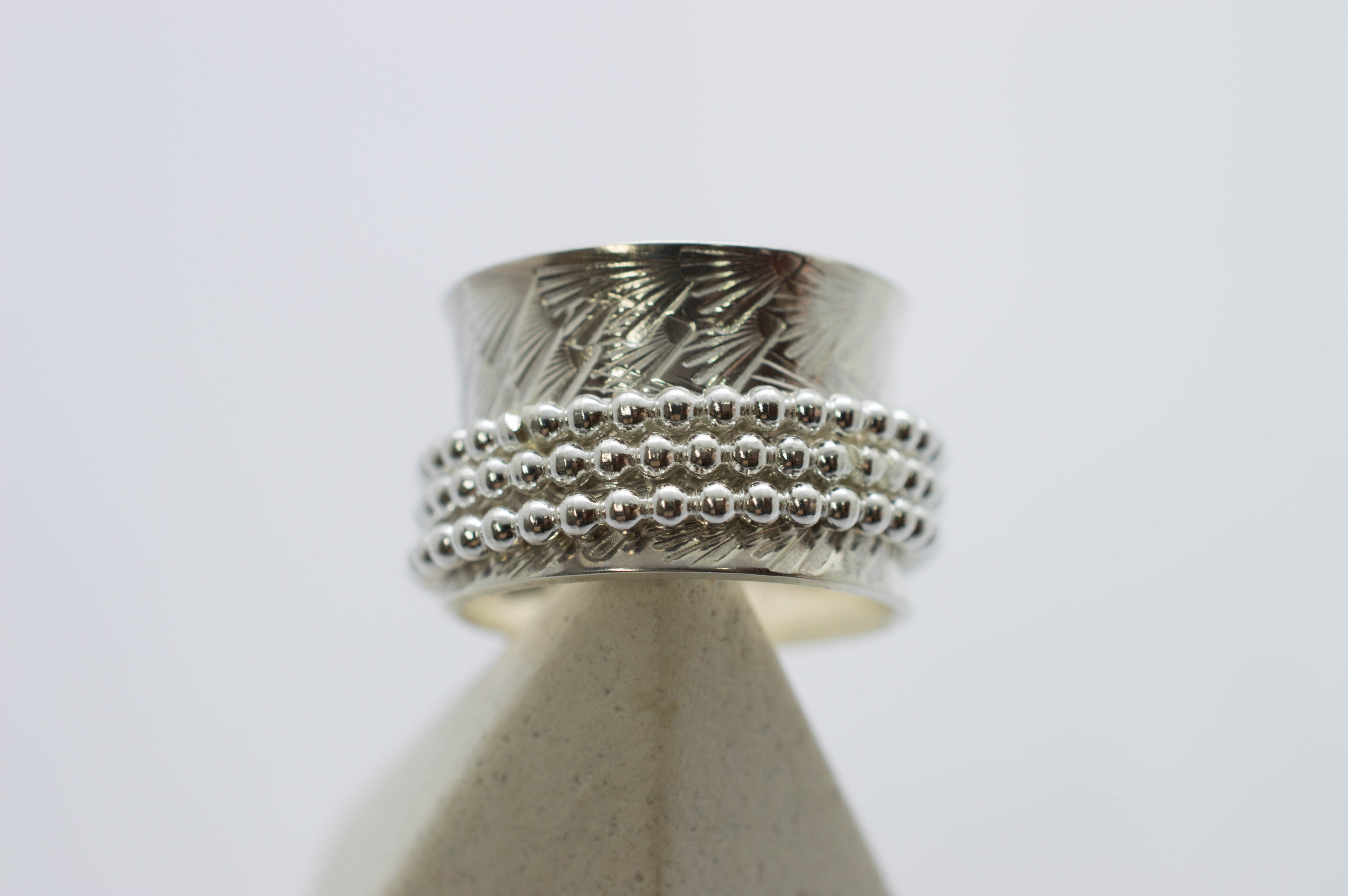 Spinner δαχτυλίδι ασήμι 925 σφυρήλατο – κάτω όψη – SILVERstro