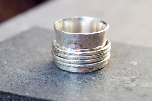 Spinner δαχτυλίδι ασήμι 925 σφυρήλατο – κάτω όψη – SILVERstro