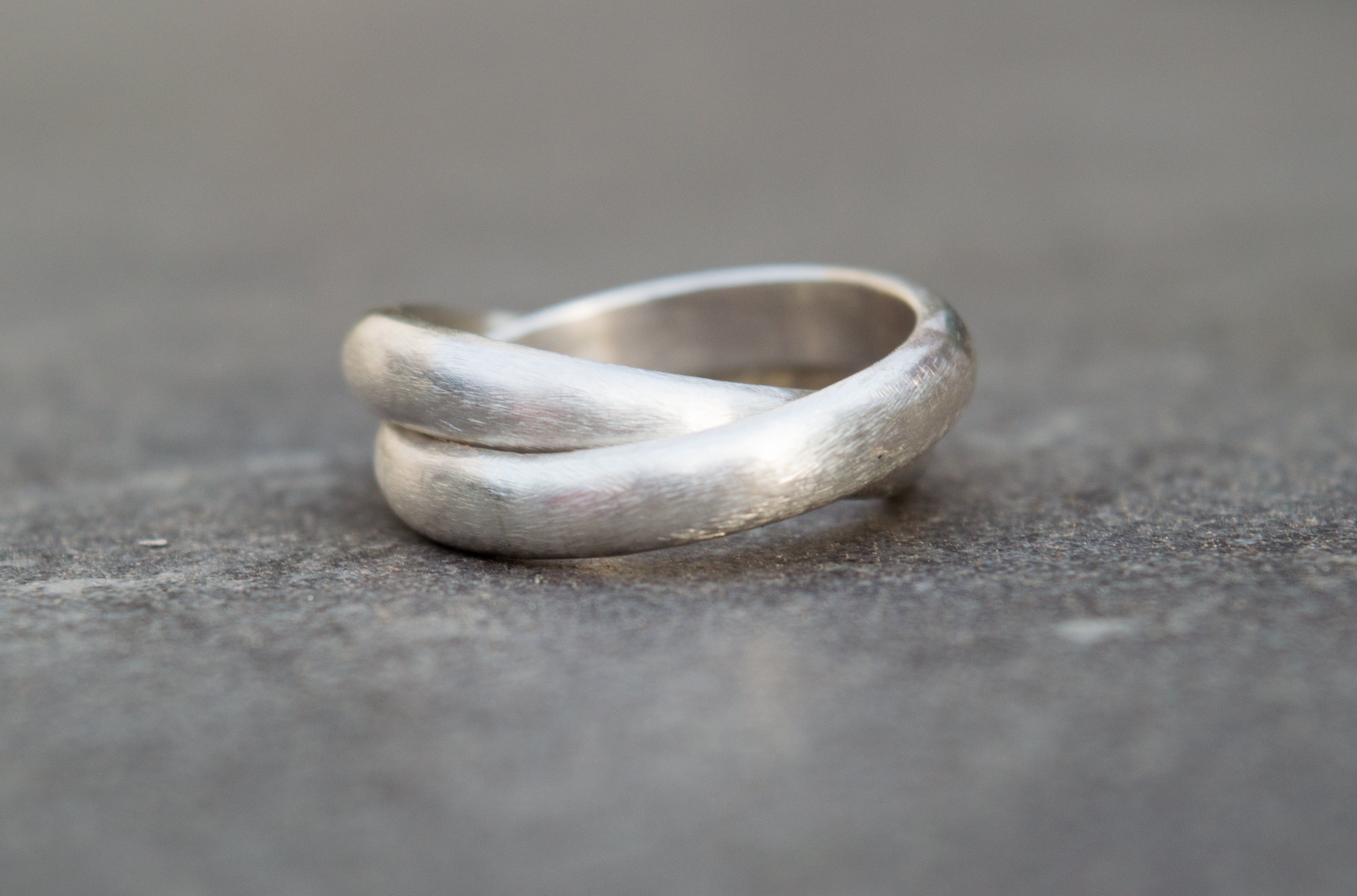 Ασημένιο διπλό δαχτυλίδι unisex - SILVERstro Κοσμήματα
