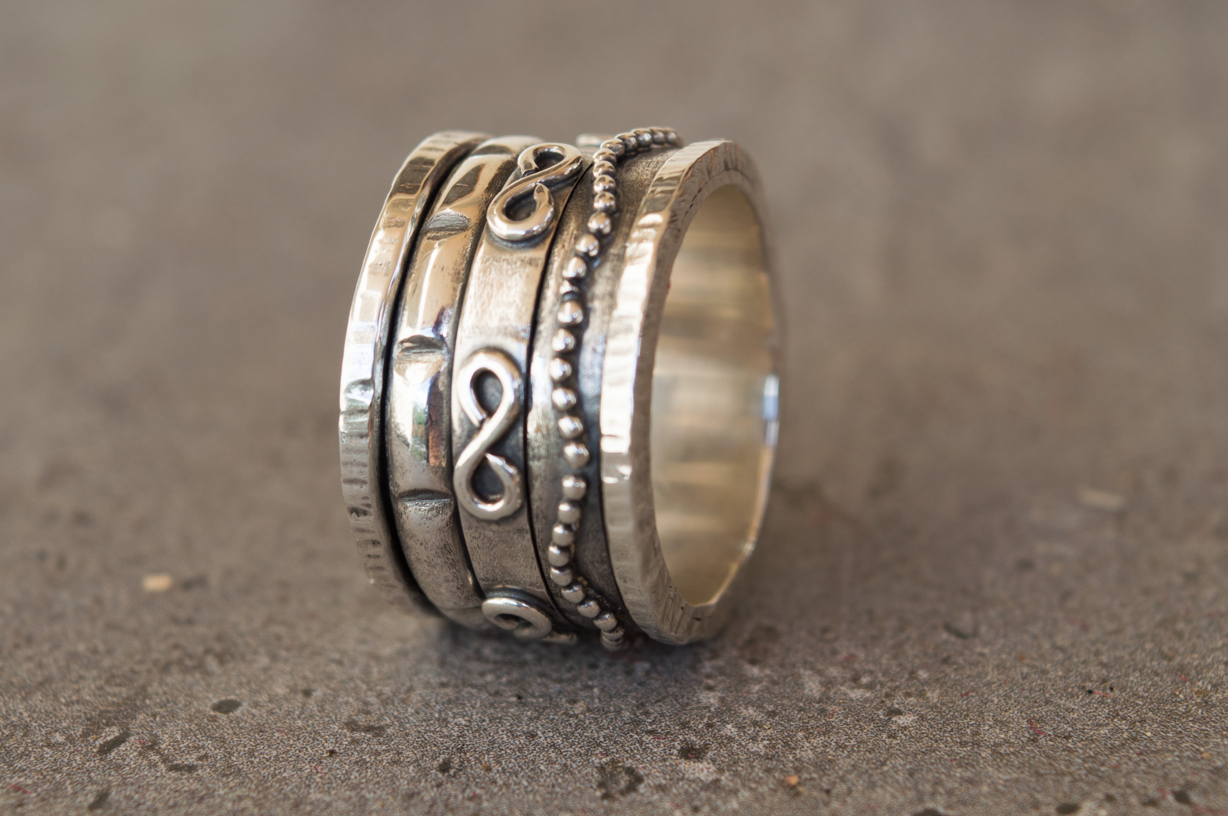 Ασημένιο unisex δαχτυλίδι spinner - SILVERstro Κοσμήματα
