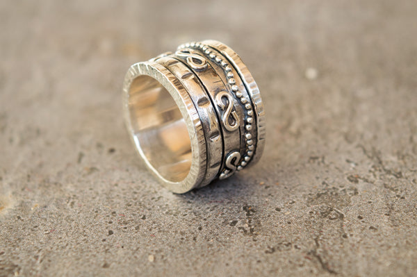 Ασημένιο unisex δαχτυλίδι spinner - SILVERstro Κοσμήματα