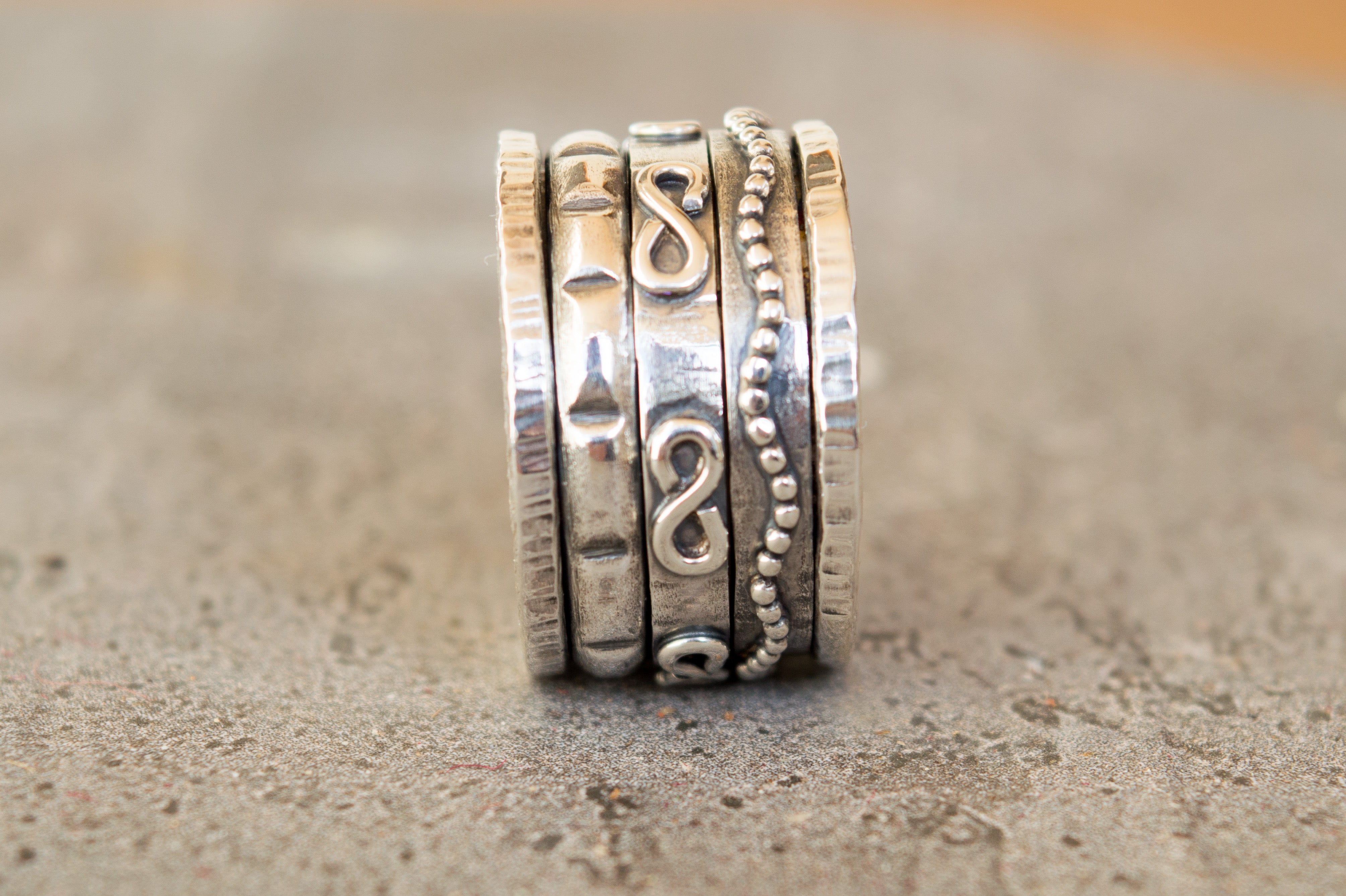 Ασημένιο unisex δαχτυλίδι spinner - SILVERstro Κοσμήματα